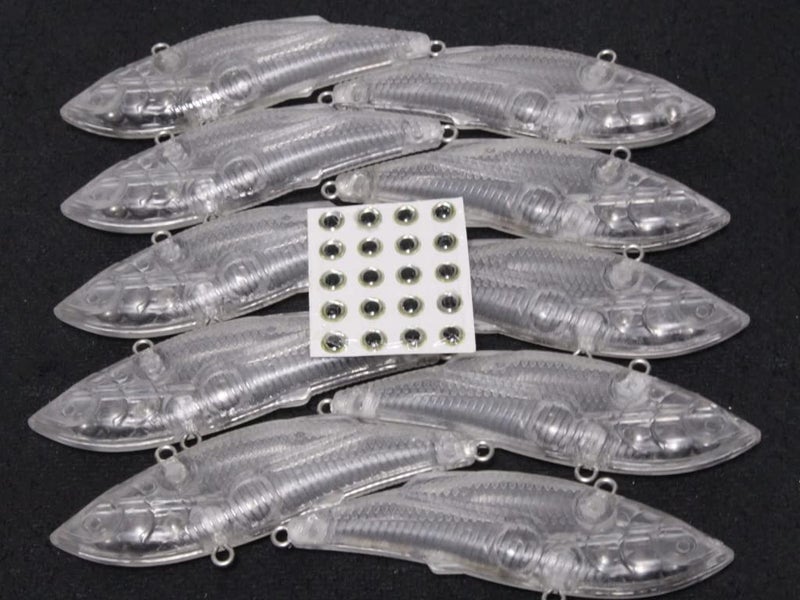 wLure 10 Blank Unpainted Minnow Crankbait Topwater Lipless Jerkbait Fishing Lures (UPL536P10) - Image 2